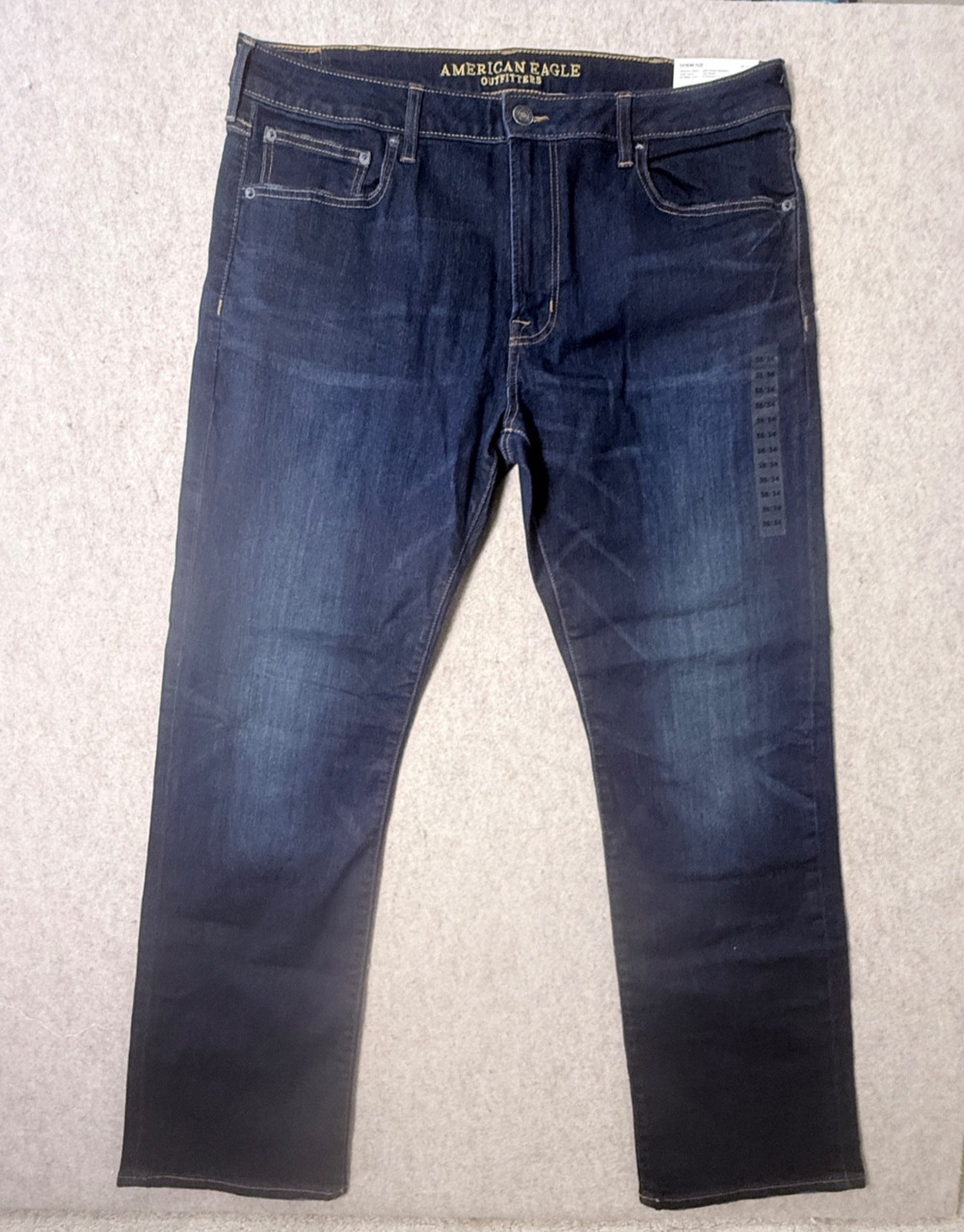 American Eagle Outfitters Mens Jeans Original Boot Bootcut Denim Dark Wash 38x34